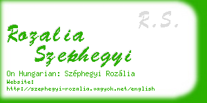 rozalia szephegyi business card