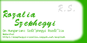 rozalia szephegyi business card